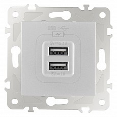 Розетка usb, без рамки arte milano am-203 203.46-1.silver
